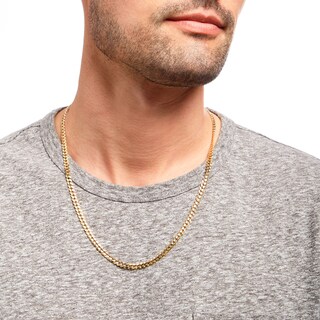 Main Image 2 of 4.65mm Curb Chain Necklace in Solid 14K Gold - 22"