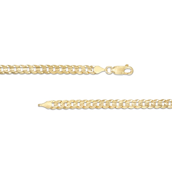 4.65mm Curb Chain Necklace in Solid 14K Gold - 22"
