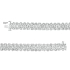 Thumbnail Image 3 of 1 CT. T.W. Diamond Woven Bracelet in Sterling Silver – 7.25&quot;