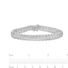 Thumbnail Image 4 of 1 CT. T.W. Diamond Woven Bracelet in Sterling Silver – 7.25&quot;