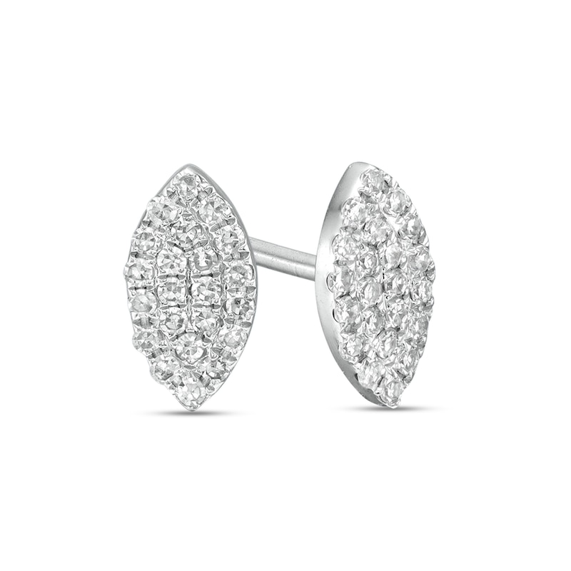 1/10 CT. T.W. Composite Marquise Diamond Stud Earrings in 10K White Gold