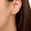 Thumbnail Image 2 of 1/10 CT. T.W. Composite Marquise Diamond Stud Earrings in 10K White Gold