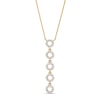 Thumbnail Image 0 of 1/6 CT. T.W. Diamond Circle Drop Necklace in 10K Gold – 17"