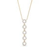 Thumbnail Image 1 of 1/6 CT. T.W. Diamond Circle Drop Necklace in 10K Gold – 17"