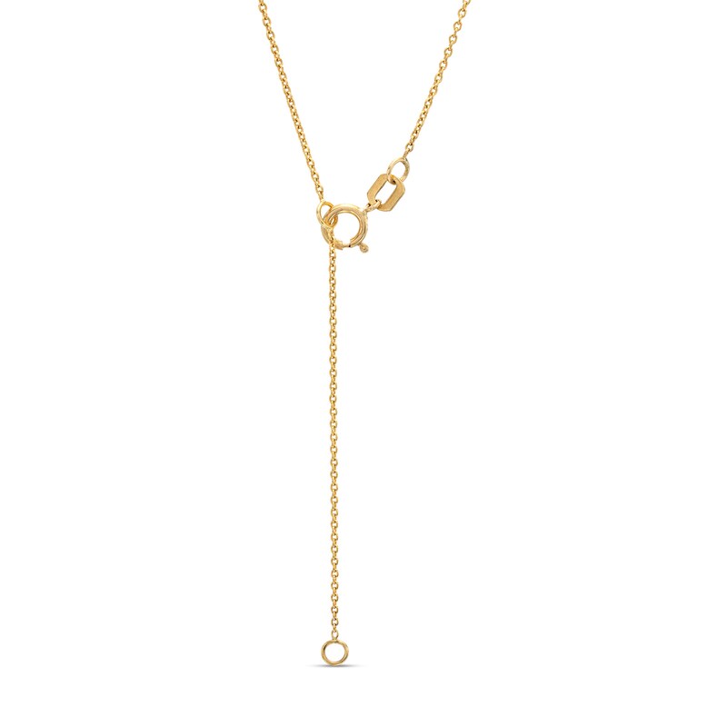 Main Image 3 of 1/6 CT. T.W. Diamond Circle Drop Necklace in 10K Gold – 17"
