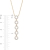 Thumbnail Image 3 of 1/6 CT. T.W. Diamond Circle Drop Necklace in 10K Gold – 17"