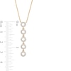 Thumbnail Image 4 of 1/6 CT. T.W. Diamond Circle Drop Necklace in 10K Gold – 17"