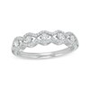 Thumbnail Image 1 of 1/4 CT. T.W. Diamond Scallop Edge Ring in 10K White Gold