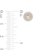 Thumbnail Image 3 of 1/3 CT. T.W. Diamond Double Frame Stud Earrings in 10K Gold