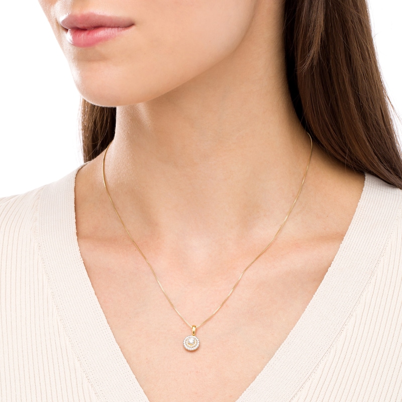 Main Image 2 of 1/3 CT. T.W. Diamond Double Frame Pendant in 10K Gold