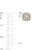 Thumbnail Image 2 of 1/3 CT. T.W. Diamond Double Cushion-Shaped Frame Stud Earrings in 10K Gold