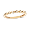 Thumbnail Image 1 of 1/15 CT. T.W. Diamond Wave Stackable Band in 10K Gold