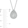 Thumbnail Image 3 of 5/8 CT. T.W. Diamond Double Row Teardrop Frame Pendant in 10K White Gold