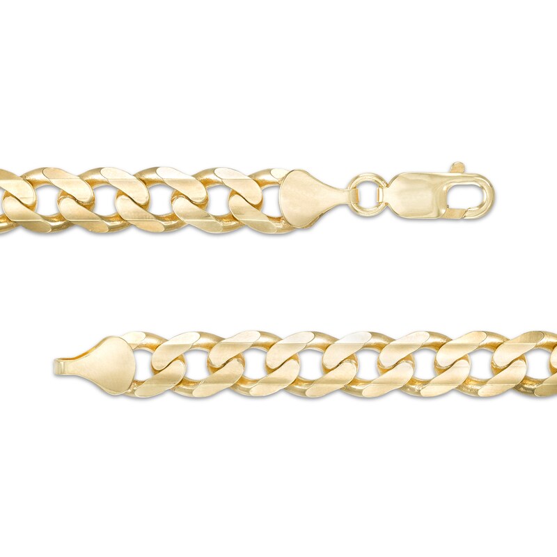 Main Image 3 of 8.9mm Curb Chain Necklace in Solid 10K Gold - 24"