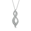 Thumbnail Image 1 of 1/3 CT. T.W. Diamond Infinity Flame Pendant in 10K White Gold