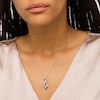 Thumbnail Image 2 of 1/3 CT. T.W. Diamond Infinity Flame Pendant in 10K White Gold