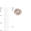 Thumbnail Image 2 of 1/3 CT. T.W. Diamond Spiral Stud Earrings in 10K Rose Gold