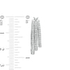 Thumbnail Image 3 of 1 CT. T.W. Diamond Graduated Split Triple Row Hoop Earrings in 10K White Gold