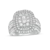 Thumbnail Image 1 of 1-1/2 CT. T.W. Composite Diamond Double Cushion-Shaped Frame Ring in 10K White Gold