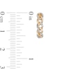 Thumbnail Image 3 of 1/10 CT. T.W. Diamond Curb Huggie Hoop Earrings in 10K Gold