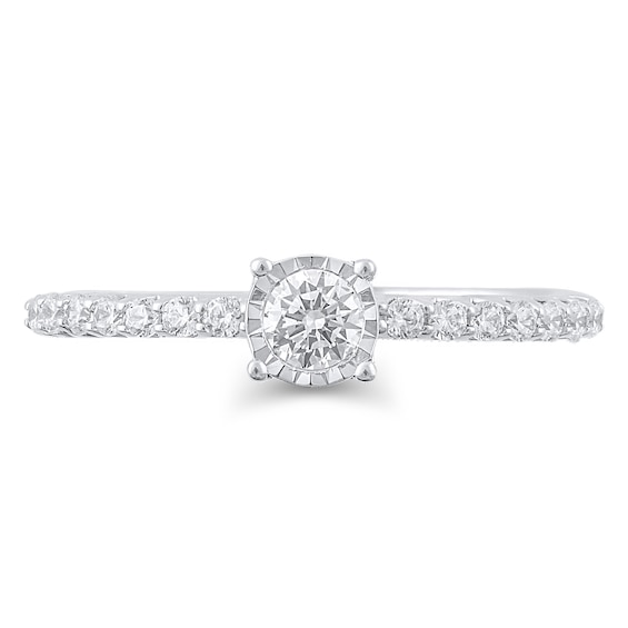 3/8 CT. T.w. Diamond Engagement Ring in 10K White Gold