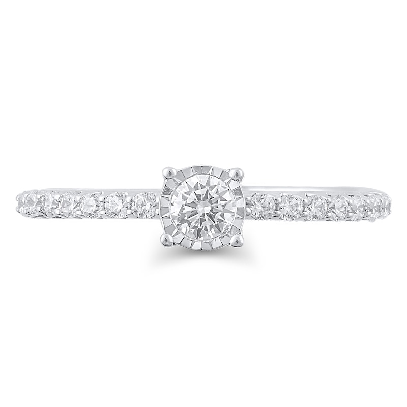 Main Image 3 of 3/8 CT. T.W. Diamond Engagement Ring in 10K White Gold