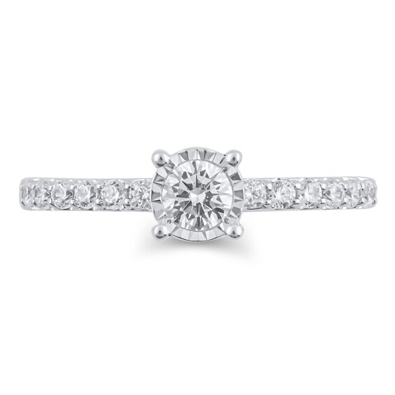 1/2 CT. T.w. Diamond Engagement Ring in 10K White Gold