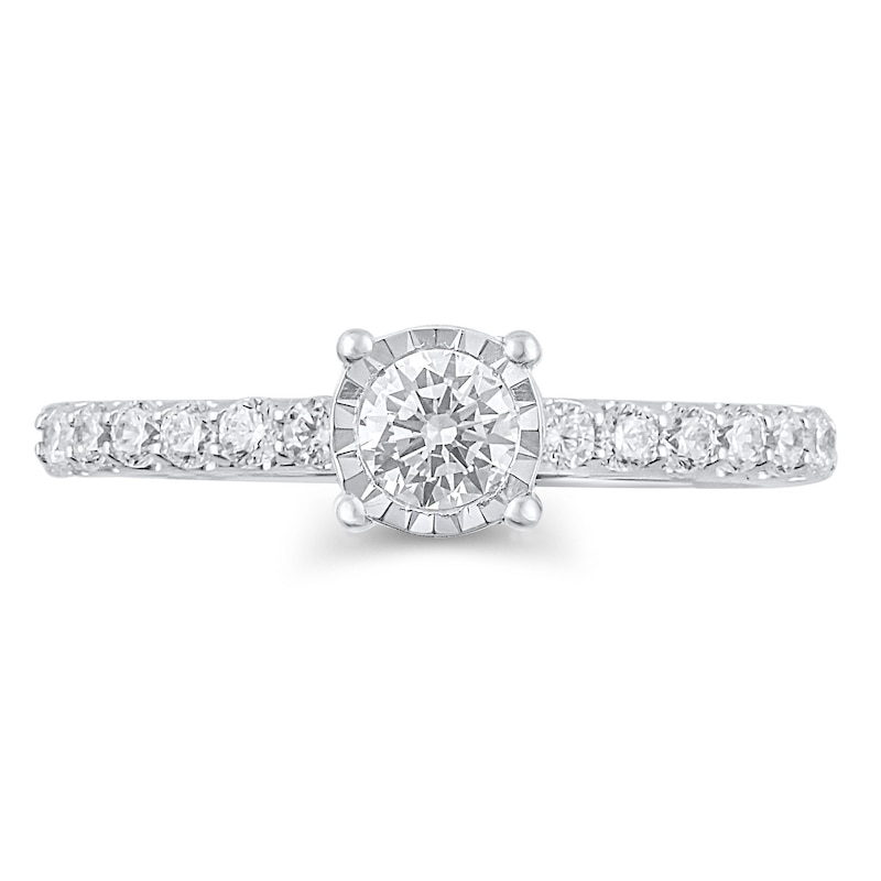 Main Image 3 of 5/8 CT. T.W. Diamond Engagement Ring in 10K White Gold