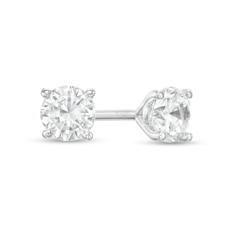 Main Image 1 of 3/8 CT. T.W. Diamond Solitaire Stud Earrings in 14K White Gold (J/I3)