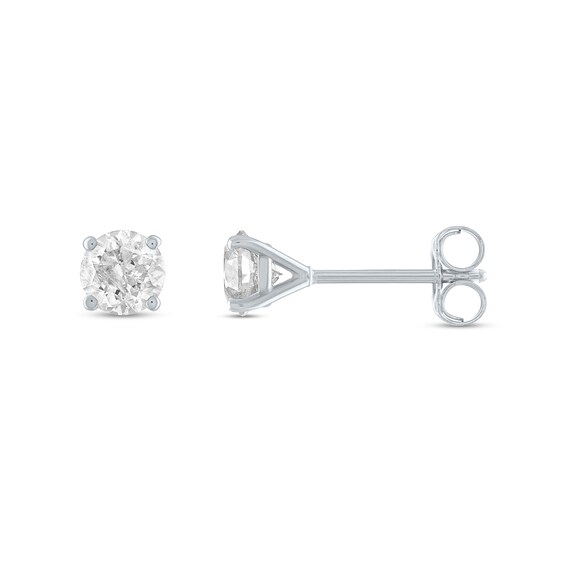 CT. T.w. Diamond Solitaire Stud Earrings in 14K White Gold (J/I3