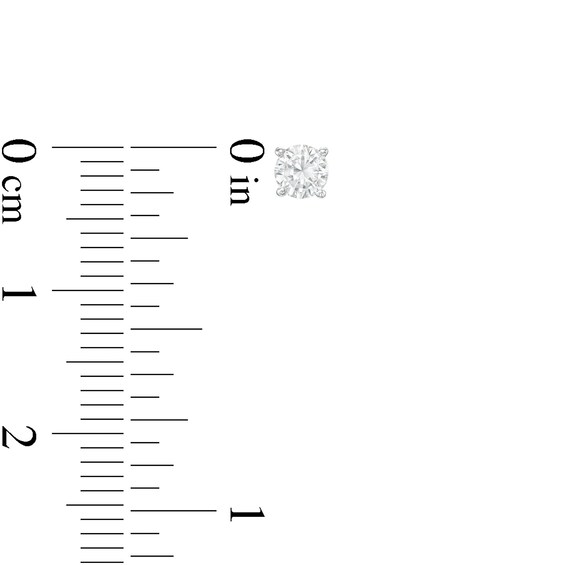 CT. T.w. Diamond Solitaire Stud Earrings in 14K White Gold (J/I3