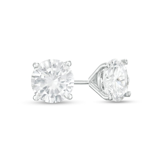 2 CT. T.w. Diamond Solitaire Stud Earrings in 14K White Gold (J/I2)