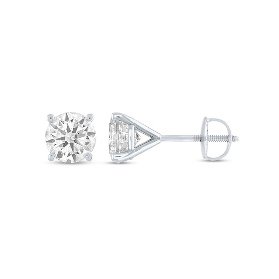 CT. T.w. Diamond Solitaire Stud Earrings in 14K Gold (J/I2