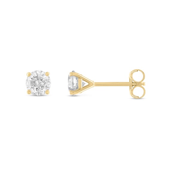 1/3 CT. T.w. Diamond Solitaire Stud Earrings in 14K Gold (J/I2)