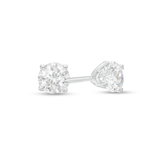 1/2 CT. T.w. Certified Diamond Solitaire Stud Earrings in 14K White Gold (I/I1)