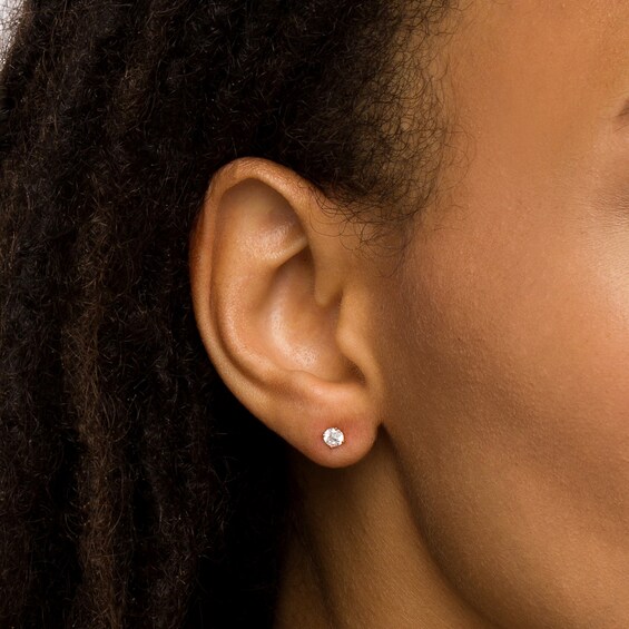 1/5 CT. T.w. Diamond Solitaire Stud Earrings in 14K Rose Gold