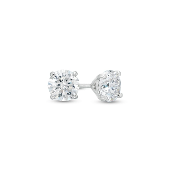 1 CT. T.w. Certified Diamond Solitaire Stud Earrings in 14K White Gold (I/I1)
