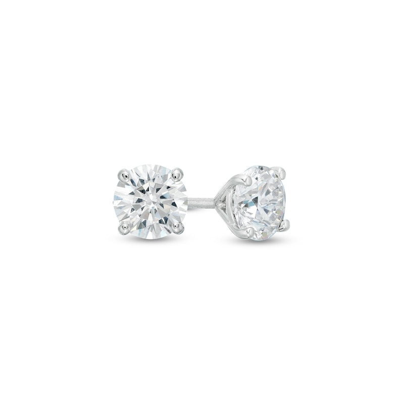 Main Image 1 of 1 CT. T.W. Certified Diamond Solitaire Stud Earrings in 14K White Gold (I/I1)