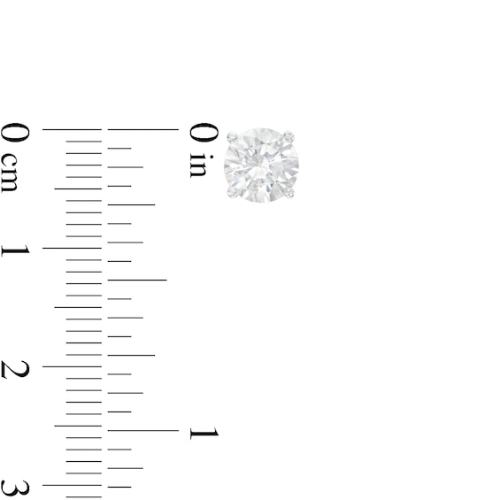 1-1/2 CT. T.w. Certified Diamond Solitaire Stud Earrings in 14K White Gold (I/I1)