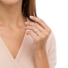 Thumbnail Image 2 of 1/4 CT. T.W. Diamond Infinity Pretzel Knot Split Shank Ring in 10K White Gold