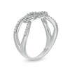 Thumbnail Image 3 of 1/4 CT. T.W. Diamond Infinity Pretzel Knot Split Shank Ring in 10K White Gold