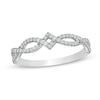 Thumbnail Image 1 of 1/5 CT. T.W. Diamond Twist Ring in 10K White Gold