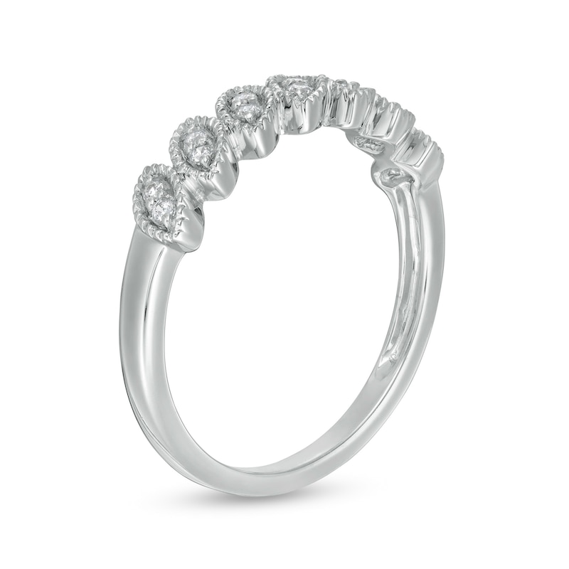 Main Image 3 of 1/10 CT. T.W. Diamond Marquise-Shaped Ring in 10K White Gold