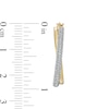 Thumbnail Image 3 of 1/2 CT. T.W. Diamond Crossover Hoop Earrings in 10K Gold