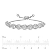 Thumbnail Image 2 of 1/2 CT. T.W. Diamond Wave Bolo Bracelet in Sterling Silver – 9.5"