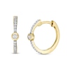 Thumbnail Image 0 of 1/6 CT. T.W. Diamond Hoop Earrings in 10K Gold