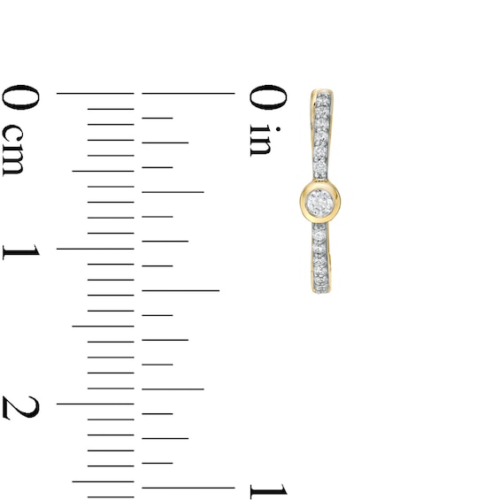 1/6 CT. T.w. Diamond Hoop Earrings in 10K Gold
