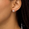 Thumbnail Image 2 of 7/8 CT. T.W. Diamond Frame Stud Earrings in 10K Gold (K/I3)