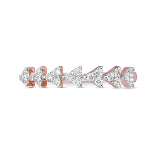 1/4 CT. T.w. Diamond Multi-Triangle Stackable Anniversary Band in 10K Rose Gold