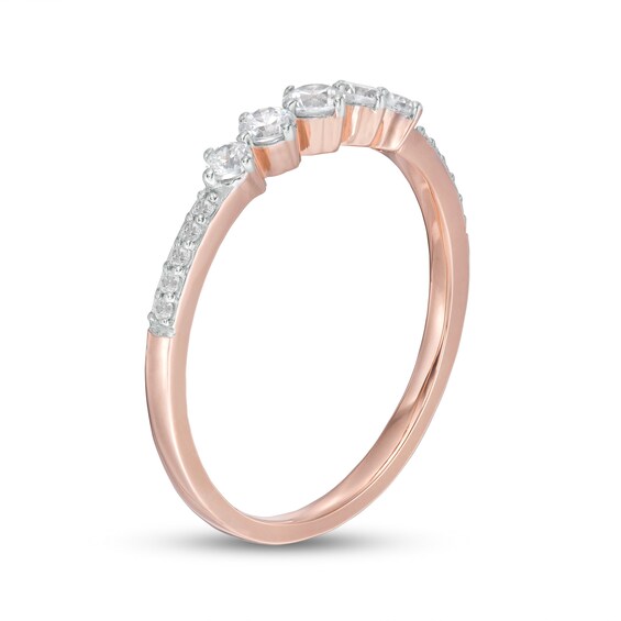 1/3 CT. T.w. Diamond Five Stone Anniversary Band in 10K Rose Gold